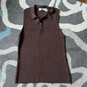 Old Navy Sz XXL Brown Rib Knit Sleeveless Sweater Brand New w/o Tags